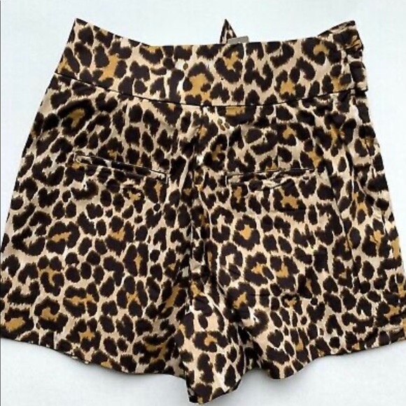 J. Crew Leopard Print Tie Bow High Waist Shorts - Picture 5 of 13